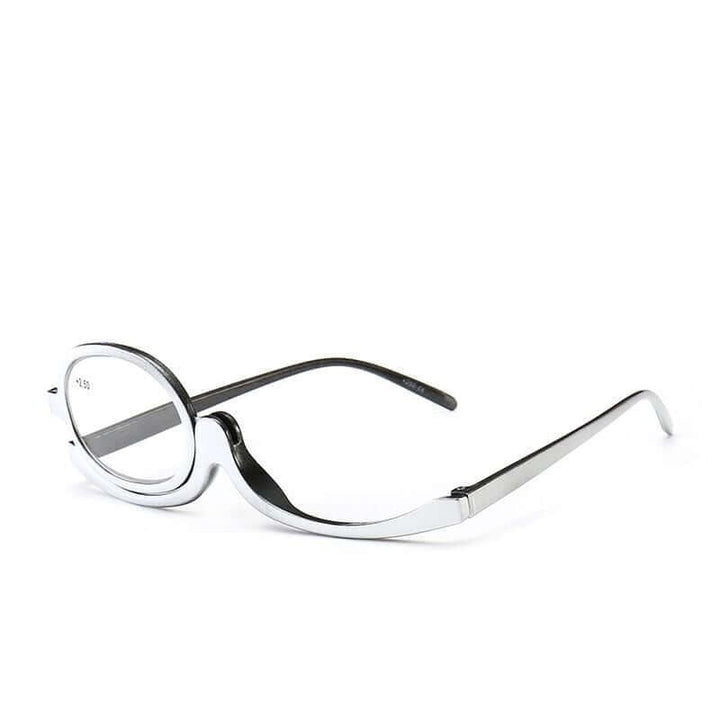 Make-up-Lesebrille mit drehbarer Linse | Präzises Schminken beider Augen | Leicht &amp; stylisch