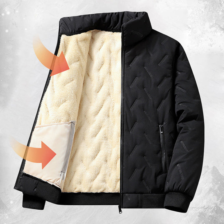 Herren Steppjacke | Winddichte Winterjacke mit warmem Futter, Stehkragen und körpernaher Passform