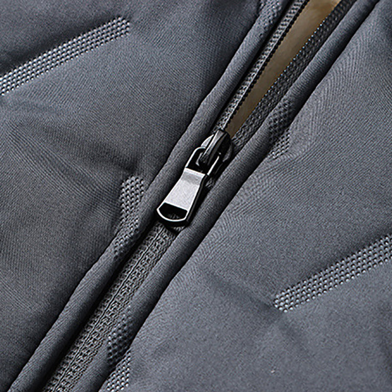 Herren Steppjacke | Winddichte Winterjacke mit warmem Futter, Stehkragen und körpernaher Passform