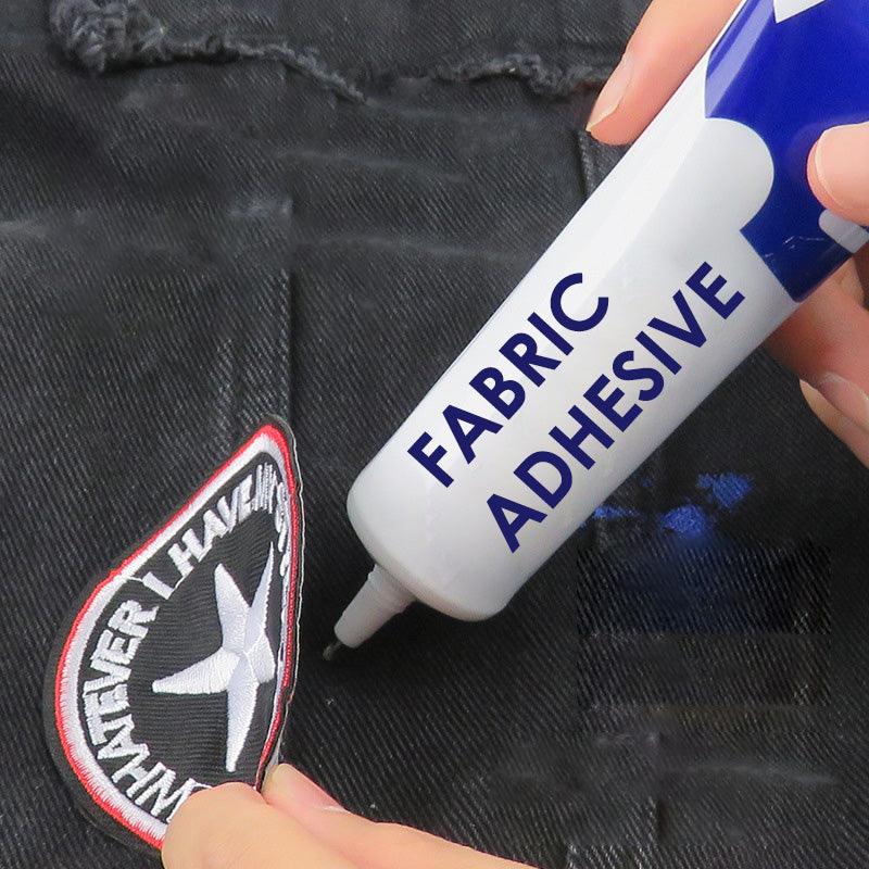 Fabric glue waterproof transparent | Flexible &amp; strong adhesion for cotton, denim, leather &amp; canvas | For repair and DIY