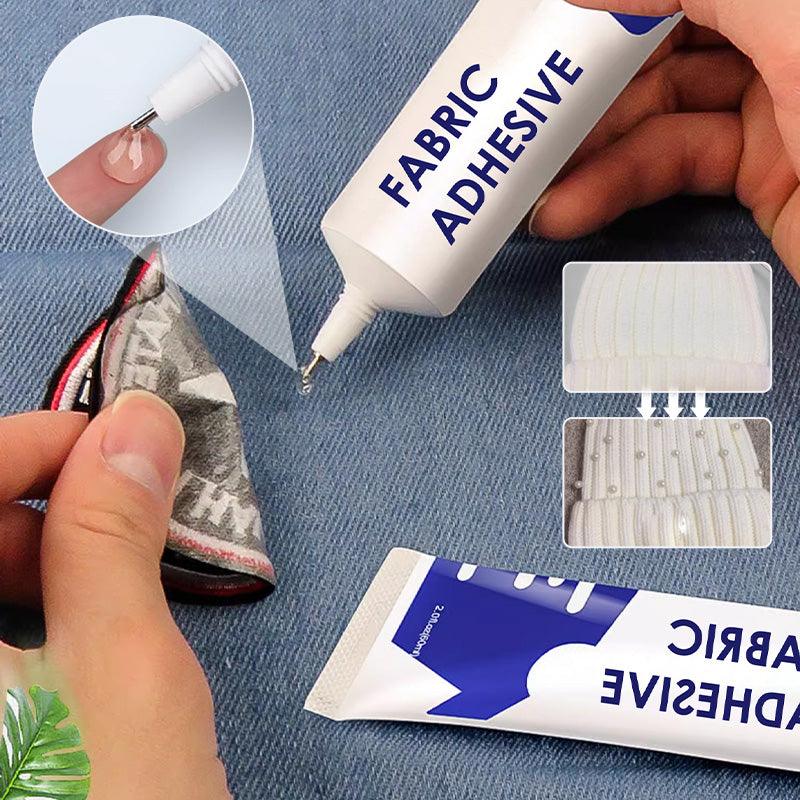 Fabric glue waterproof transparent | Flexible &amp; strong adhesion for cotton, denim, leather &amp; canvas | For repair and DIY
