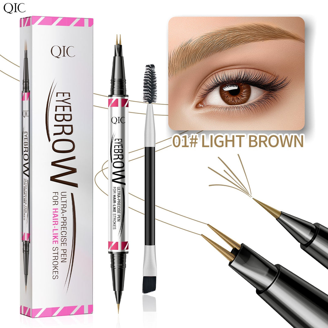 Eyebrow Pencil 2-in-1 in Dark Brown | Microblading Effect with Dual Tip | Waterproof, Smudge-proof, Up to 24h Hold