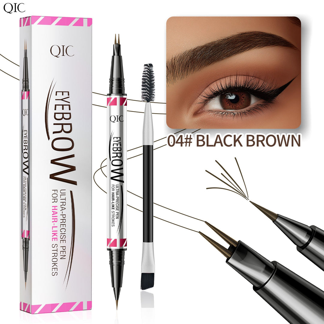 Eyebrow Pencil 2-in-1 in Dark Brown | Microblading Effect with Dual Tip | Waterproof, Smudge-proof, Up to 24h Hold