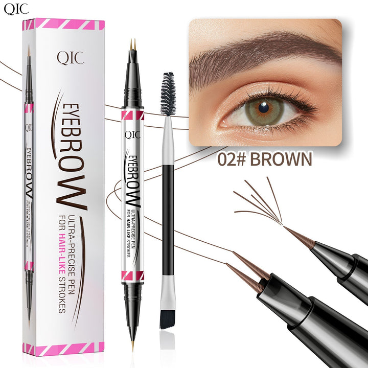 Eyebrow Pencil 2-in-1 in Dark Brown | Microblading Effect with Dual Tip | Waterproof, Smudge-proof, Up to 24h Hold