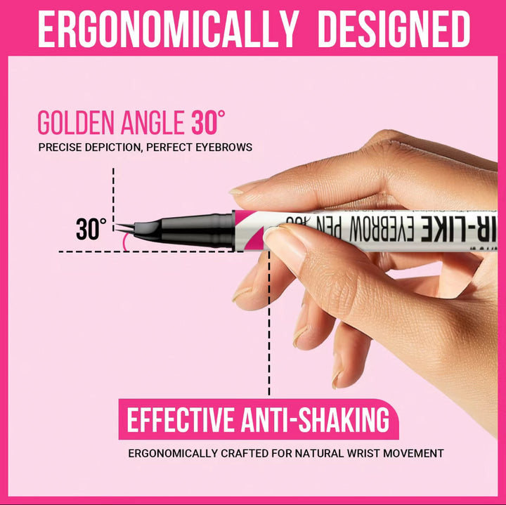 Eyebrow Pencil 2-in-1 in Dark Brown | Microblading Effect with Dual Tip | Waterproof, Smudge-proof, Up to 24h Hold