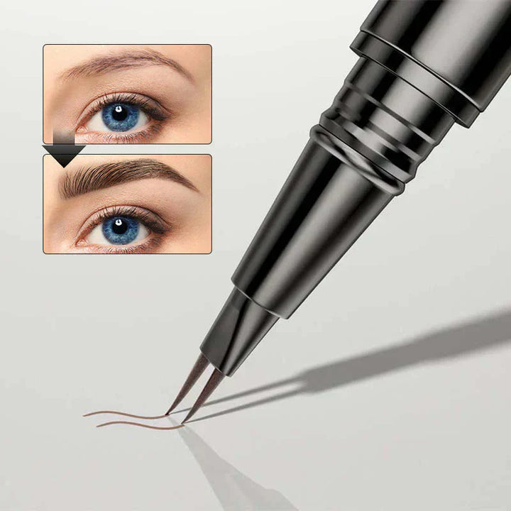 Eyebrow Pencil 2-in-1 in Dark Brown | Microblading Effect with Dual Tip | Waterproof, Smudge-proof, Up to 24h Hold