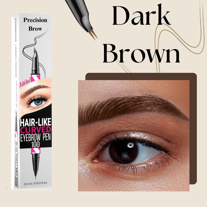 Eyebrow Pencil 2-in-1 in Dark Brown | Microblading Effect with Dual Tip | Waterproof, Smudge-proof, Up to 24h Hold