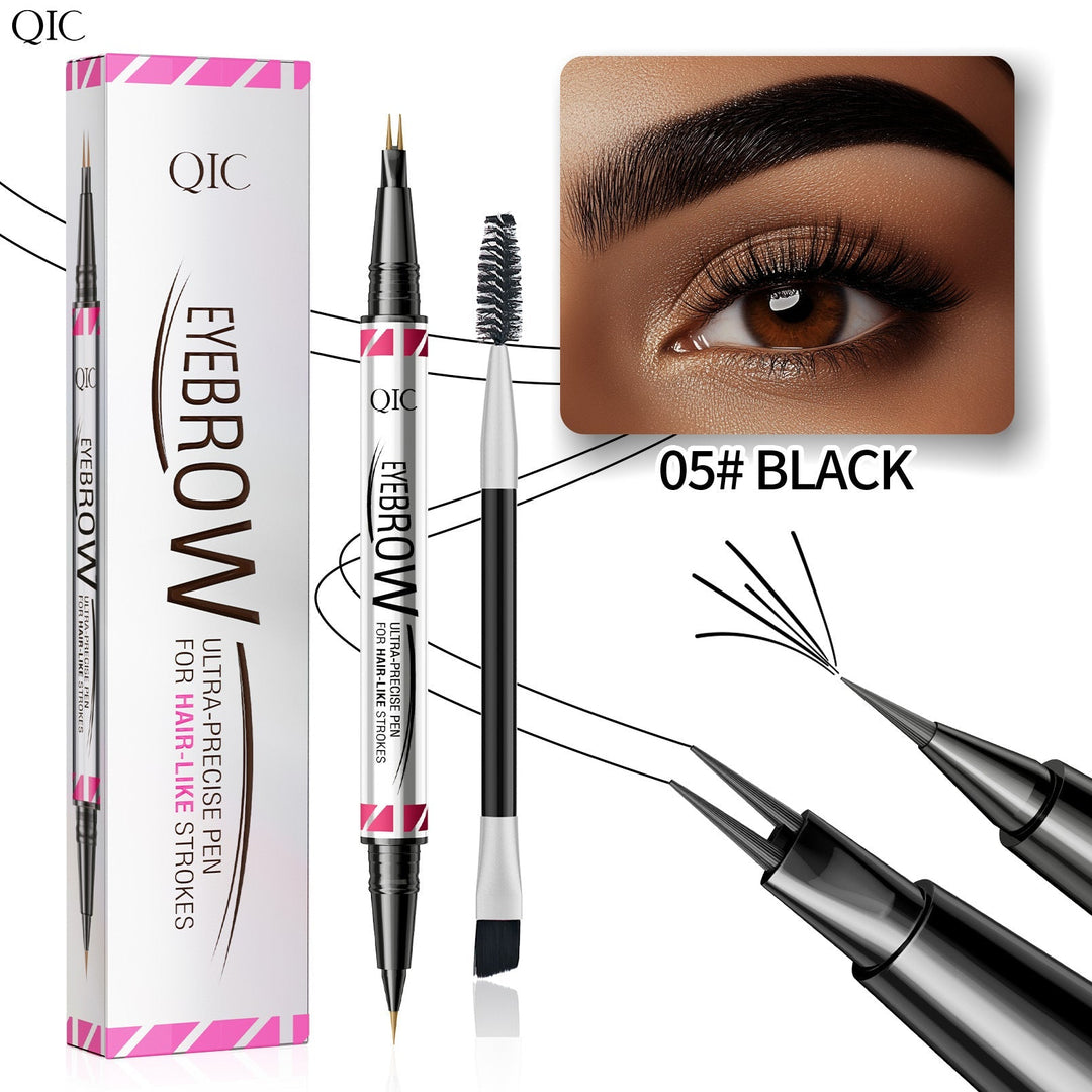 Eyebrow Pencil 2-in-1 in Dark Brown | Microblading Effect with Dual Tip | Waterproof, Smudge-proof, Up to 24h Hold