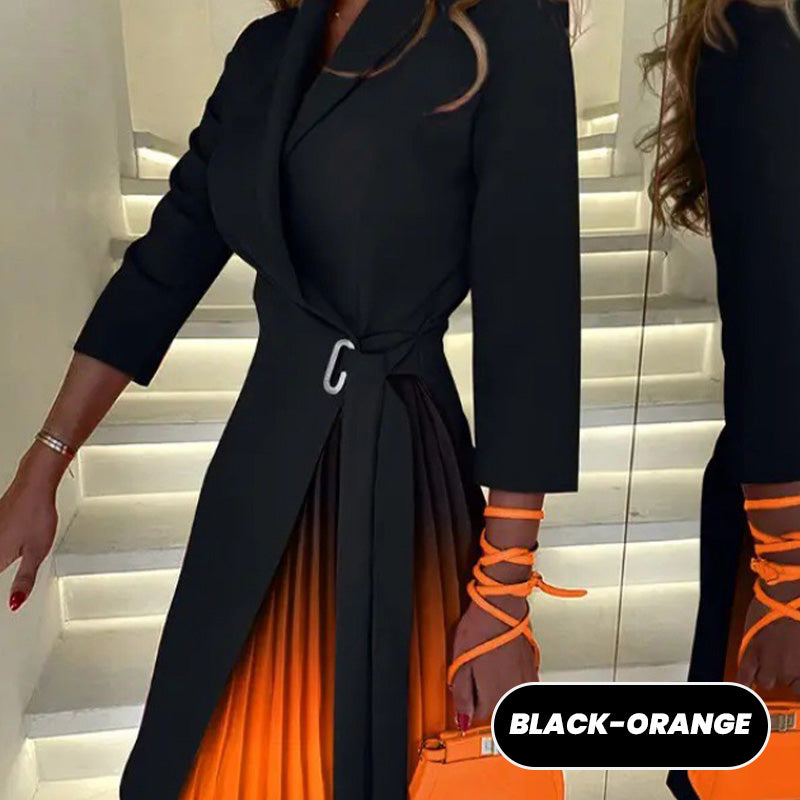 💕Best seller 2025💕Abito blazer aderente con collo a scialle sfumato