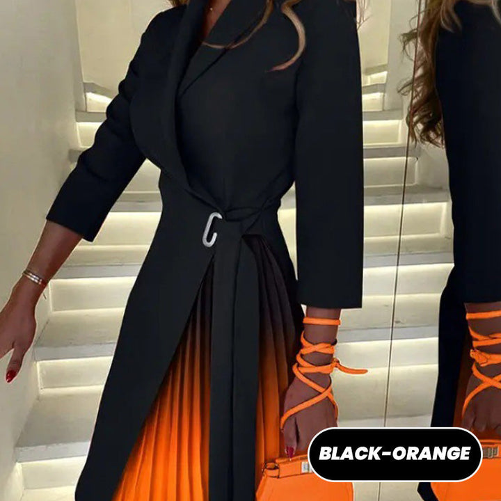 💕Best seller 2025💕Abito blazer aderente con collo a scialle sfumato