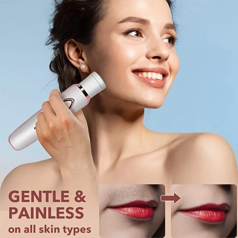 4-in-1 electric shaver for women cordless | 4 attachments: shaving, trimming, peeling, facial cleansing | 90 min battery | IPX6