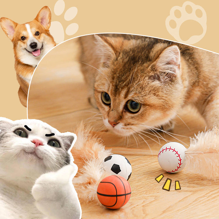 Limited Time 50% Off Interactive Feather Cat Bouncing Ball