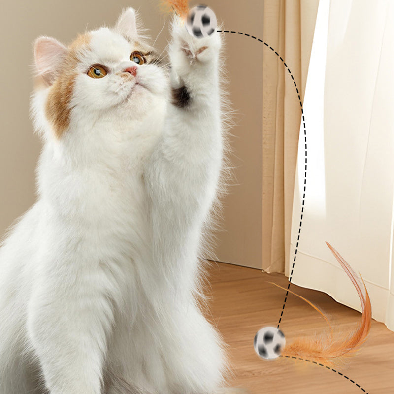 Limited Time 50% Off Interactive Feather Cat Bouncing Ball