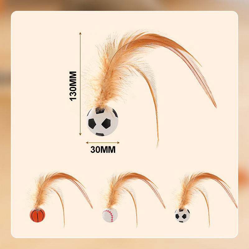 Limited Time 50% Off Interactive Feather Cat Bouncing Ball
