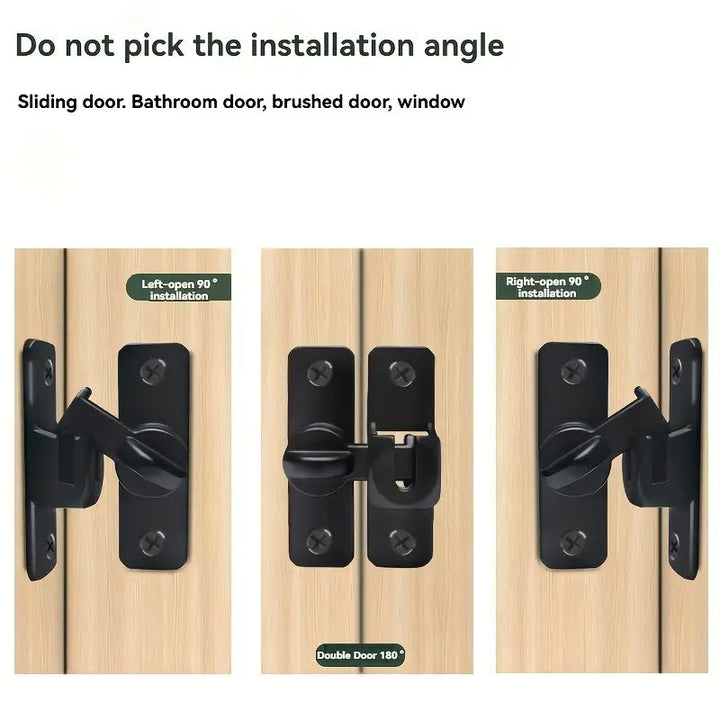 Door bolt/slide bolt made of stainless steel | 90° safety lock for doors &amp; windows | Rust-free, solid | For indoor &amp; outdoor use
