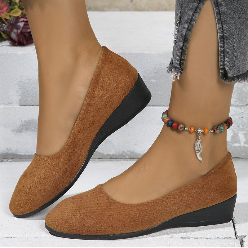Elegante Damen Keilabsatz-Schuhe mit rutschfester Sohle | Leichte Komfort-Sommerschuhe | Stilvoll &amp; bequem für Alltag und Anlass
