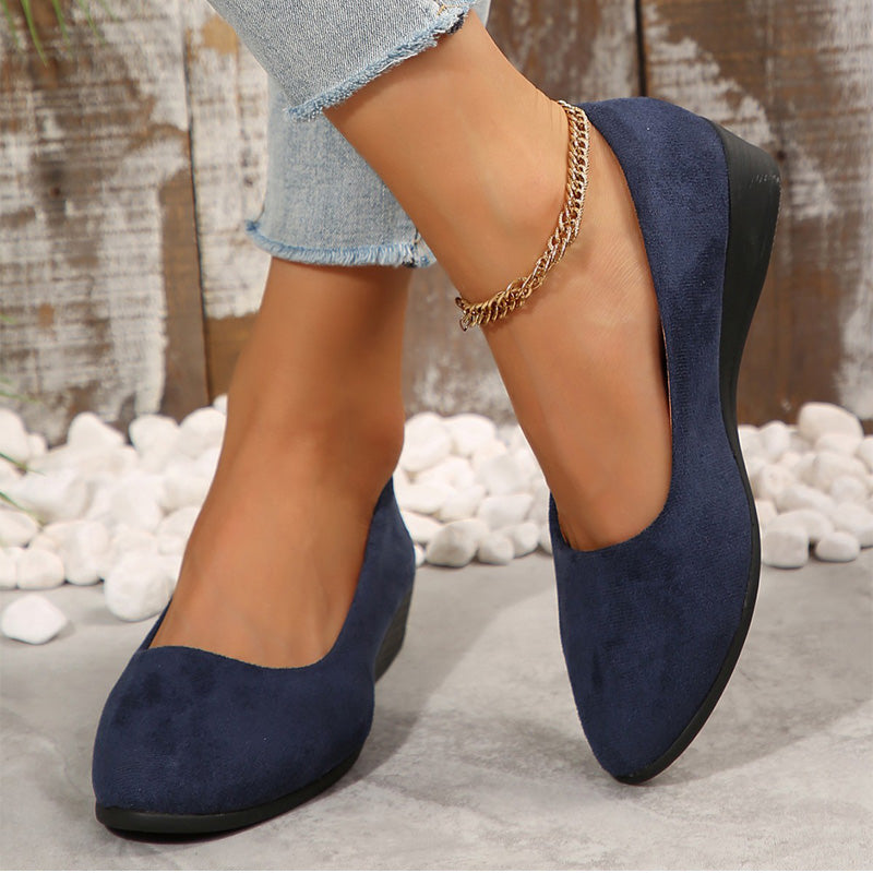 Elegante Damen Keilabsatz-Schuhe mit rutschfester Sohle | Leichte Komfort-Sommerschuhe | Stilvoll &amp; bequem für Alltag und Anlass