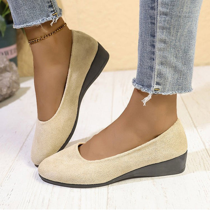 Elegante Damen Keilabsatz-Schuhe mit rutschfester Sohle | Leichte Komfort-Sommerschuhe | Stilvoll &amp; bequem für Alltag und Anlass