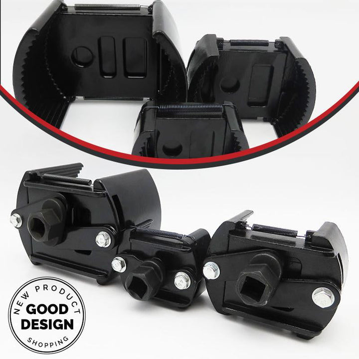 Clé à filtre à huile | réglable 60–80 mm | dents antidérapantes | compatible avec cliquet ½ pouce