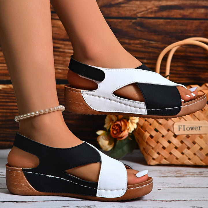 Keilabsatz-Sandalen mit Slope-Heel | Bequemer Slip-on für Sommer &amp; Urlaub | Stabiler Halt, leichter Lauf | Größen (nach Auswahl)