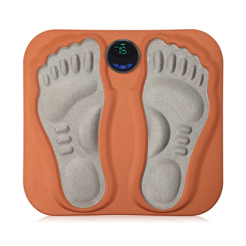 EMS Fußmassage Matte | Elektrische Fußmatte mit 6 Programmen, 9 Intensitätsstufen, Fernbedienung und USB-Ladung