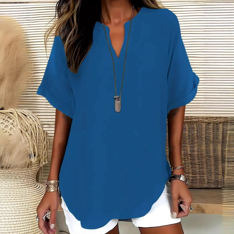 Damenbluse | Leichte atmungsaktive Bluse mit lockerem Schnitt