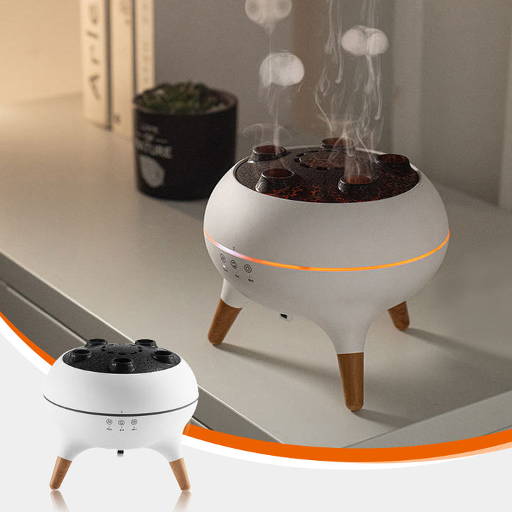 Aroma Diffuser | Ultraschall-Luftbefeuchter mit Quallen-Nebeleffekt, 7 LED-Farben und Timerfunktion