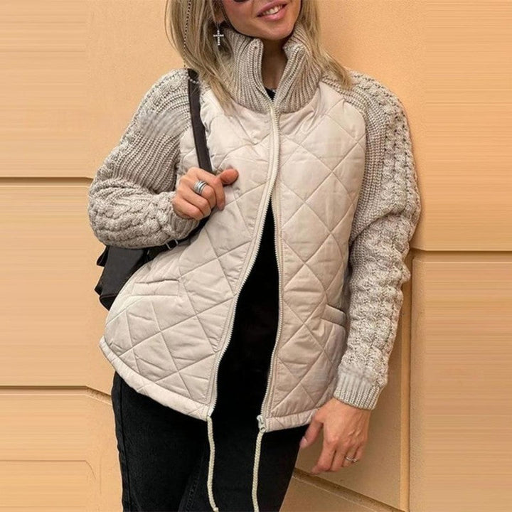 Damen Steppjacke | Leichte Thermofüllung mit Patchwork-Design für Herbst, Winter und Alltag