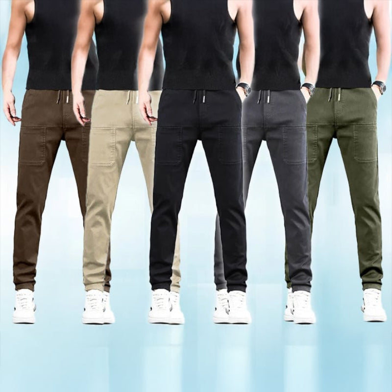 Herren Cargo-Hose mit 6 Taschen | Hochelastisch, wasserabweisend &amp; schnelltrocknend | Knitterarm, formstabil | S–4XL