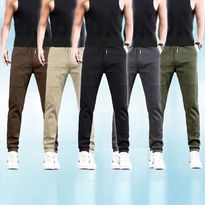Herren Cargo-Hose mit 6 Taschen | Hochelastisch, wasserabweisend &amp; schnelltrocknend | Knitterarm, formstabil | S–4XL