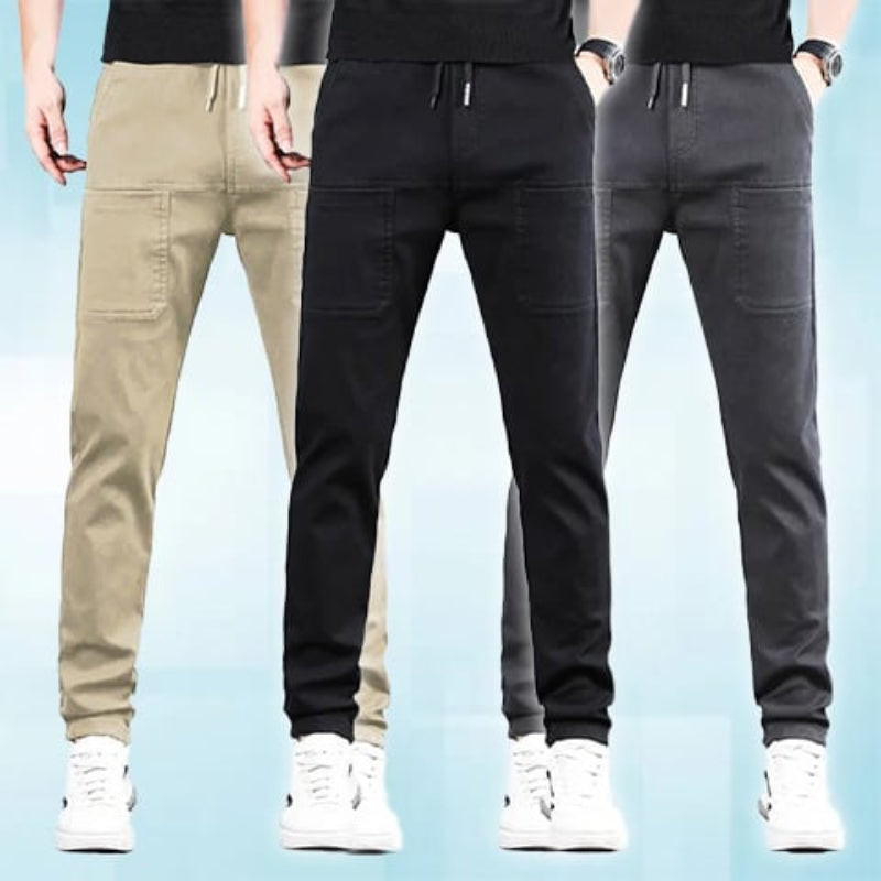 Herren Cargo-Hose mit 6 Taschen | Hochelastisch, wasserabweisend &amp; schnelltrocknend | Knitterarm, formstabil | S–4XL