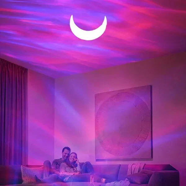 Nordlichtprojektor | Sternenprojektor mit 7 Lichteffekten, Bluetooth-Lautsprecher und Musiksteuerung für Schlafzimmer und Kinderzimmer