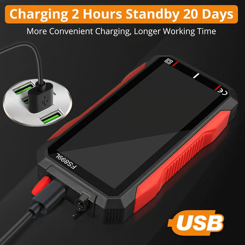 USB digitális multiméter automatikus tartománnyal | LCD háttérvilágítással | AC 6A/10A, kompakt 152×73 mm, mérővezetékekkel