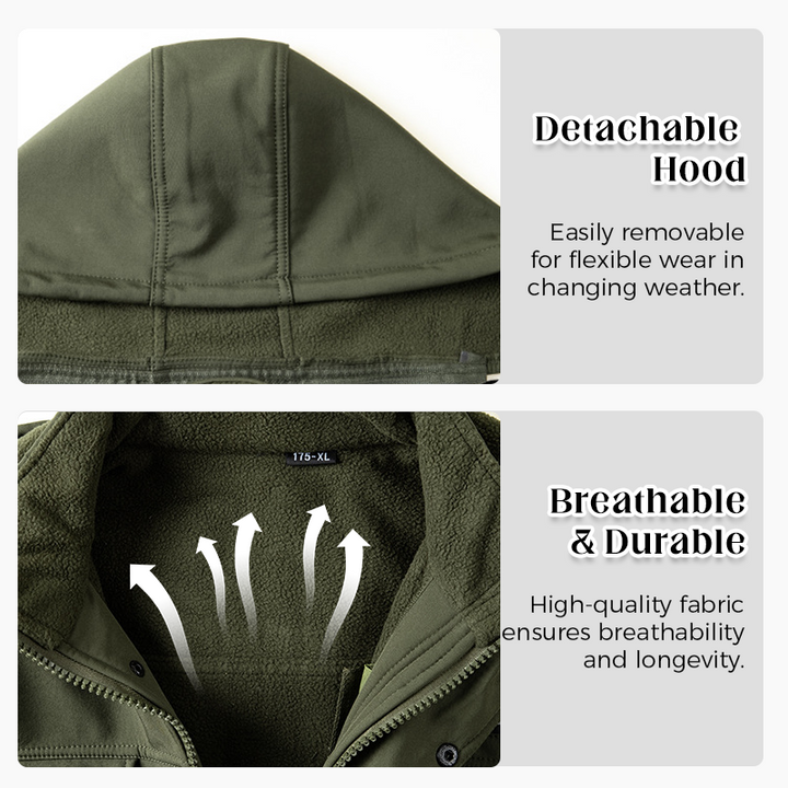 Herren Outdoor-Set mit Jacke und Hose | Gefüttert, winddicht, wasserabweisend und mit mehreren Taschen