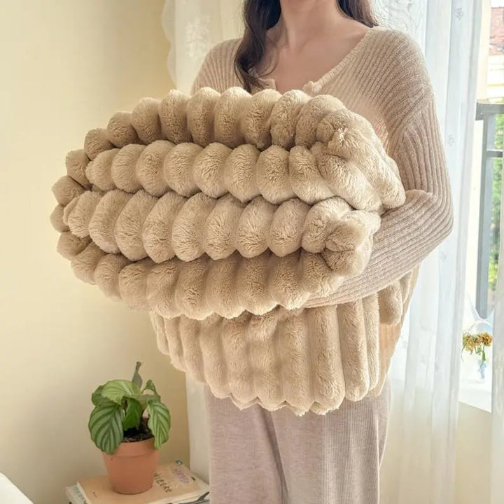 Kuscheldecke | Weiche Plüschdecke für Sofa, Bett und Wohnzimmer