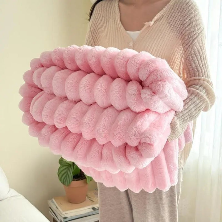 Kuscheldecke | Weiche Plüschdecke für Sofa, Bett und Wohnzimmer