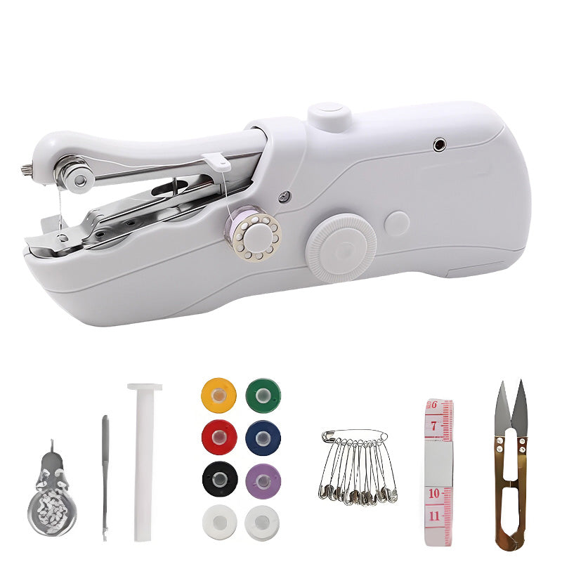 Mini portable electric sewing machine 21×3.5×6.5 cm | 3 speeds for thin &amp; thick fabrics | Ergonomic handle | Accessory set
