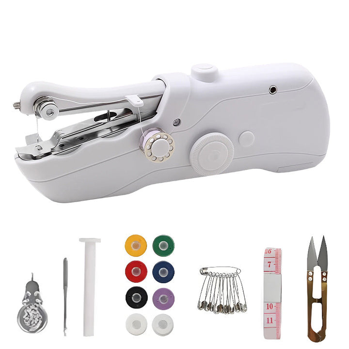 Mini portable electric sewing machine 21×3.5×6.5 cm | 3 speeds for thin &amp; thick fabrics | Ergonomic handle | Accessory set