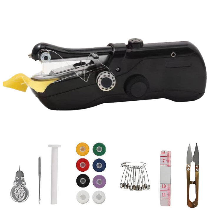 Mini portable electric sewing machine 21×3.5×6.5 cm | 3 speeds for thin &amp; thick fabrics | Ergonomic handle | Accessory set