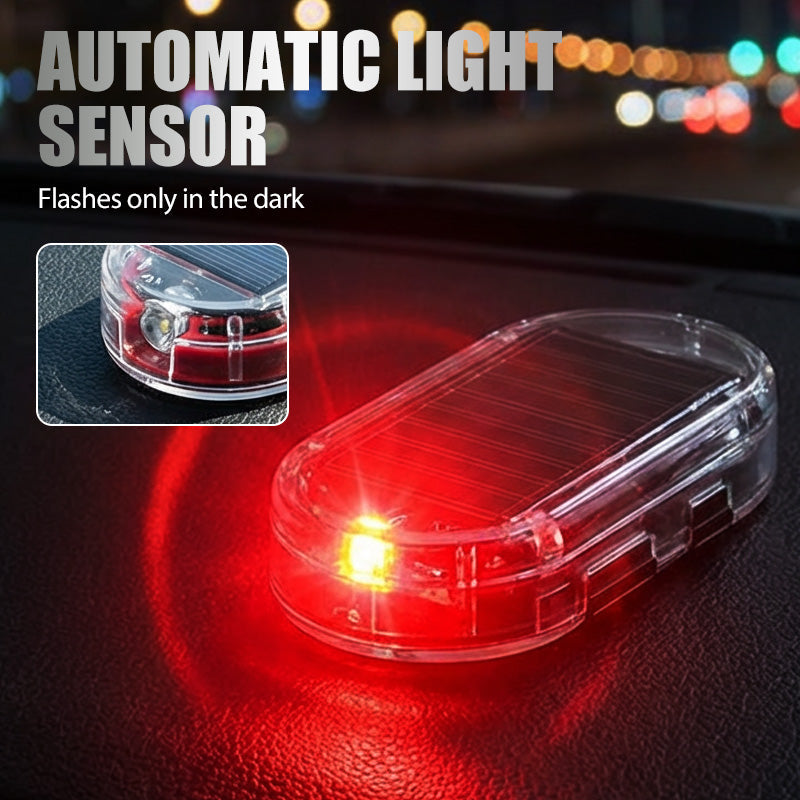 Solar LED Auto Alarmleuchte | Blinkende Sicherheitsanzeige für Auto | Automatischer Nachtsensor | Solar &amp; USB-Aufladung | 2er- oder 4er-Set