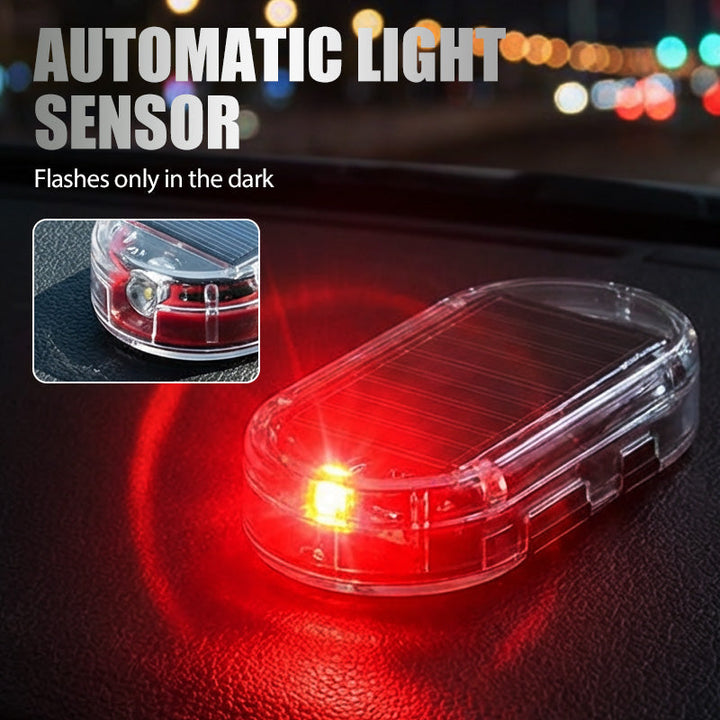 Solar LED Auto Alarmleuchte | Blinkende Sicherheitsanzeige für Auto | Automatischer Nachtsensor | Solar &amp; USB-Aufladung | 2er- oder 4er-Set