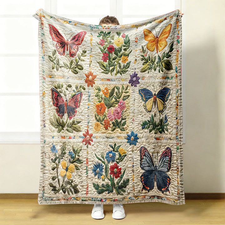 Flanelldecke mit Blumenmuster | Weiche Kuscheldecke für Sofa und Bett, pflegeleicht und maschinenwaschbar