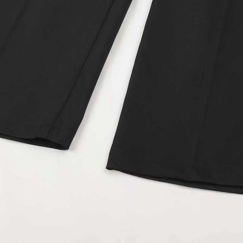 Damen-Anzughose mit hoher Taille | Elegante High-Waist-Hose mit geradem Bein, Bügelfalte &amp; knitterarmem Stoff
