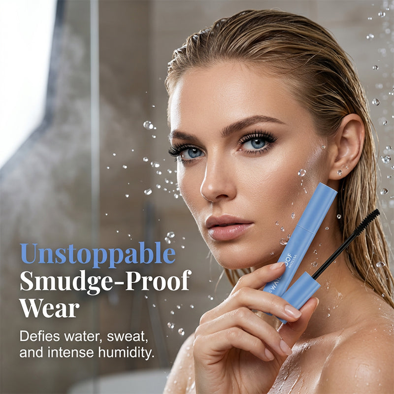Waterproof mascara for volume &amp; length | Smudge-proof, flake-free &amp; quick-drying | Curved brush for lift | Black 4 g