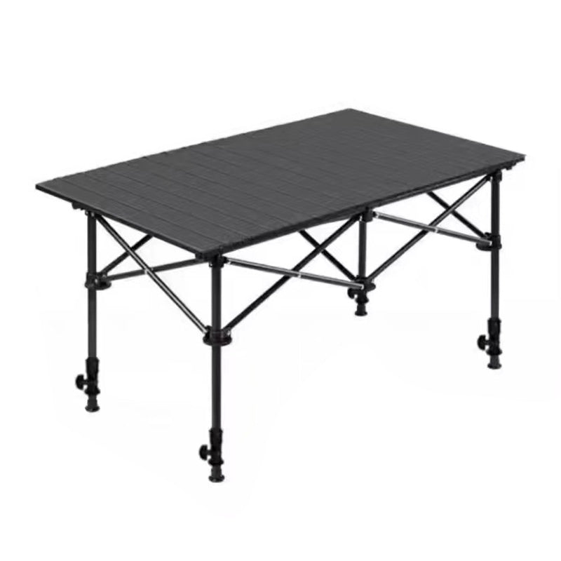 Camping-Klapptisch 95 × 55 cm aus Karbonstahl | Rollbare Tischplatte &amp; Tragetasche | Werkzeuglos aufgebaut, stabil &amp; wetterfest