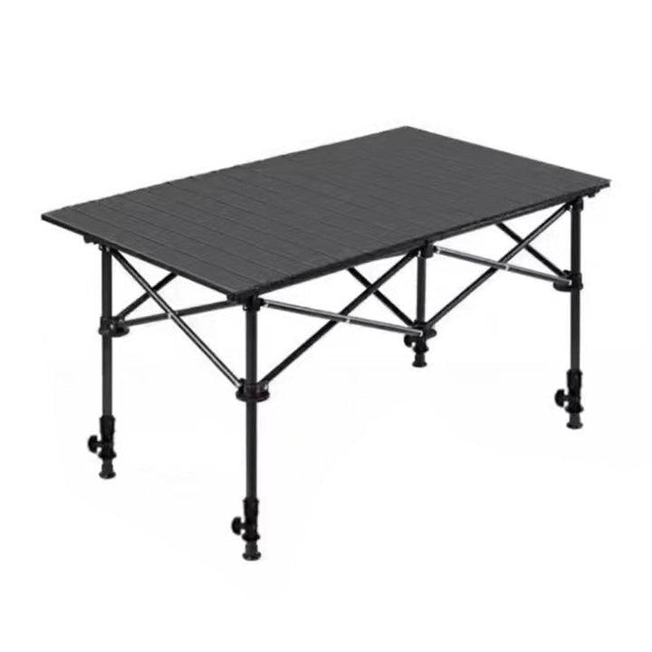 Camping-Klapptisch 95 × 55 cm aus Karbonstahl | Rollbare Tischplatte &amp; Tragetasche | Werkzeuglos aufgebaut, stabil &amp; wetterfest
