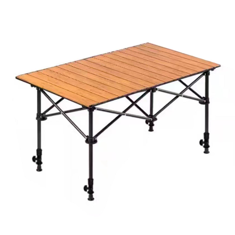 Camping-Klapptisch 95 × 55 cm aus Karbonstahl | Rollbare Tischplatte &amp; Tragetasche | Werkzeuglos aufgebaut, stabil &amp; wetterfest