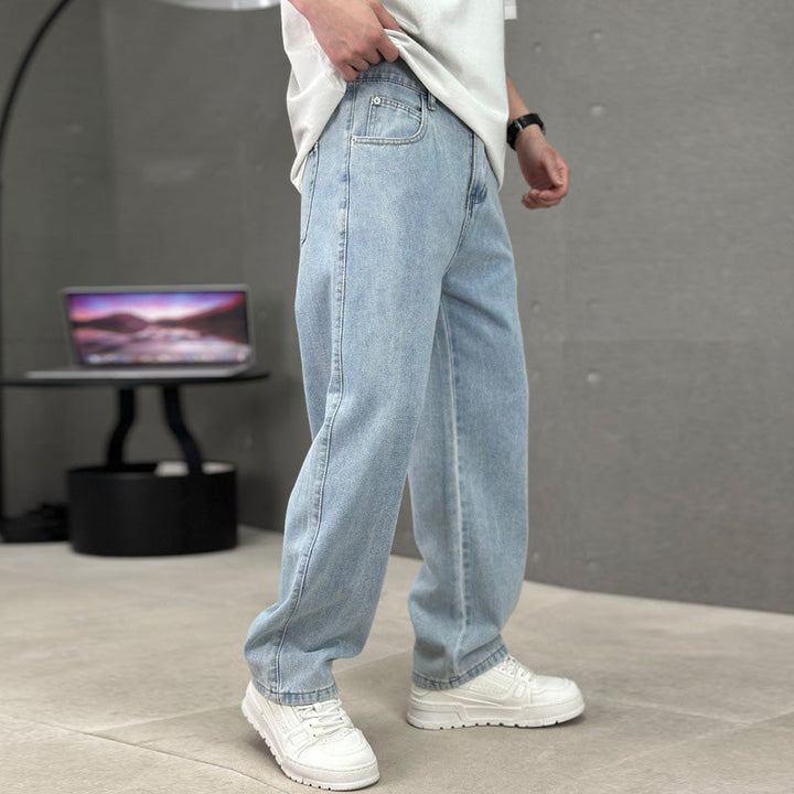 Herren Straight Leg Hose | Locker geschnittene Freizeithose mit klassischen Taschen