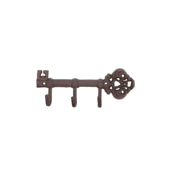 Schlüsselhalter Wandhaken aus Gusseisen | Vintage Schlüssel-Design mit 3 Haken | Antik-Look Garderobenhaken für Flur &amp; Zuhause