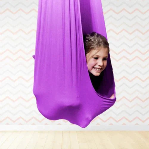 Kinder Therapieschaukel für Sensorik | Beruhigende Schaukelbewegung für Fokus &amp; Entspannung | Robuster Stoff | 100×280 cm